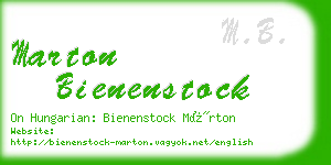 marton bienenstock business card